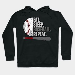 Eat Sleep Baseball Repeat Funny Baseball Player Hoodie